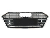 Решітка радіатора Chrome Black (в стилі S7 під камеру без радарів) на AUDI A7 4K 2017-2023 року