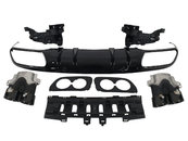 Дифузор (заднього бампера) Black / Black Pipe (стиль C43S) Coupe на Mercedes-Benz C-Class W205 2018-2021 року