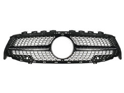 Грати радіатора Black (з місцем під камеру) Diamond на Mercedes-Benz CLA-Class C118 2019-2022 року