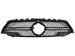 Грати радіатора Black (з місцем під камеру) Diamond на Mercedes-Benz A-Class W177 2018-2022 року