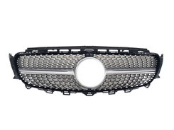 Грати радіатора Silver (з місцем під камеру) Diamond на Mercedes-Benz E-Class W213 2016-2020 року