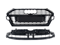 Решетка радиатора Full Black ( стили RS4 ) на AUDI A4 B9 2019-2023 года
