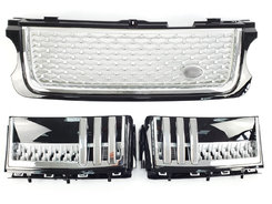 Решетка радиатора + жабры на Land Rover Range Rover Vogue L322 2010-2013 года