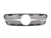 Грати радіатора Silver Diamond на Mercedes-Benz ML-Class W163 1997-2005 року