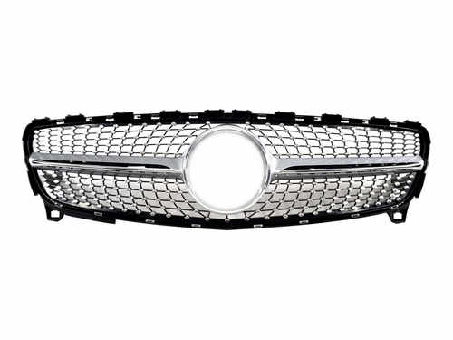 Решітка радіатора Silver Diamond на Mercedes-Benz A-Class W176 2016-2018 року