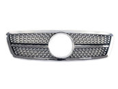 Решітка радіатора Silver Diamond на Mercedes-Benz C-Class W203 2000-2007 року