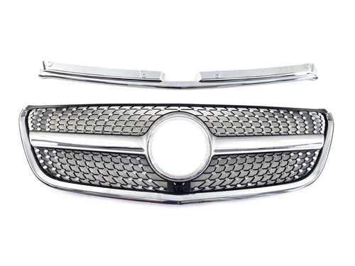 Грати радіатора Silver Diamond на Mercedes-Benz VITO-Class W447 2014-2019 року