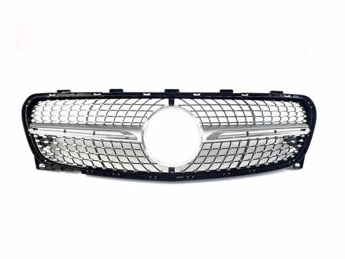 Грати радіатора Silver Diamond на Mercedes-Benz GLA-Class X156 2017-2019 року