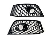 Решітка в бампер Full Black (RS бампер під дистроник) на AUDI A3 8P 2008-2012 року