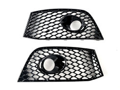 Решетки в бампер Full Black (RS бампер под дистроник) на AUDI A3 8P 2008-2012 года