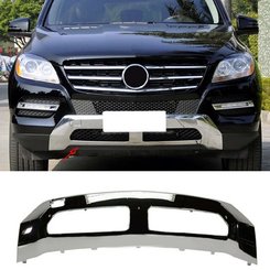 Накладки на передній бампер Normal (Хром) на Mercedes-Benz ML-Class W166 2011-2015 року.