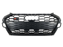 Решетка радиатора Full Black ( Gloss / Matte ) ( в стиле S4 ) на AUDI A4 B9 2019-2023 года