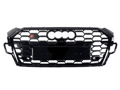 Решетка радиатора Full Black (Gloss) (в стиле S5) на AUDI A5 B9 2020-2023 года