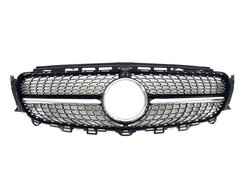 Грати радіатора Black (з місцем під камеру) Diamond на Mercedes-Benz E-Class W213 2016-2020 року