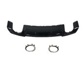 Дифузор (заднього бампера) Black/Chrome Pipe (в стилі RS3) Sedan на AUDI A3 8V 2012-2016 року