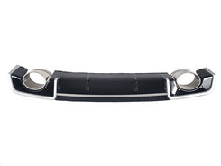 Дифузор (заднього бампера) Black Silver/Chrome Pipe (в стилі RS3) Sedan на AUDI A3 8V 2012-2016 року