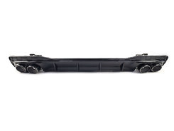 Диффузор (заднего бампера) Full Black/Black Pipe (в стиле S7) S-Line на AUDI A7 4K 2017-2023 года
