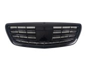 Решетка радиатора Full Black под камеру AMG S63 на Mercedes-Benz S-Class W222 2013-2017 года