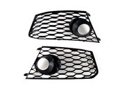 Решітка в бампер Full Black (RS бампер під дистроник) на AUDI A6 C7 2011-2014 року