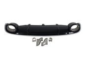Дифузор (заднього бампера) Black Silver/Chrome Pipe (в стилі RS7) на AUDI A7 4G 2010-2014 року