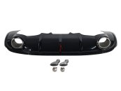 Дифузор (заднього бампера) Full Black/Chrome Pipe (в стилі RSQ5 + лід стоп) на AUDI Q5 8R 2012-2016 року