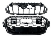 Решітка радіатора Full Black (стиль RS) під дистронік на Audi Q7 4M 2020-2022 роки