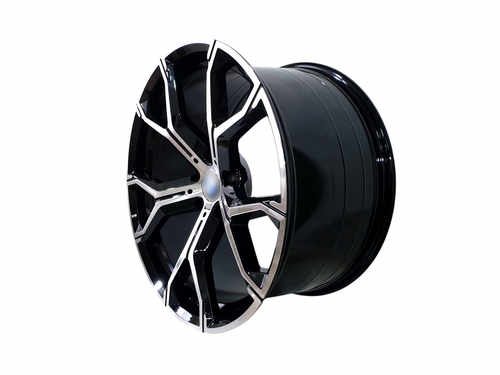 R22 Chrome Black (різноширокі) Диски на BMW X5 F15 2013-2018 року