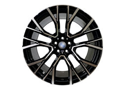 R22 Chrome Black (різноширокі) Диски на BMW X5 F15 2013-2018 року