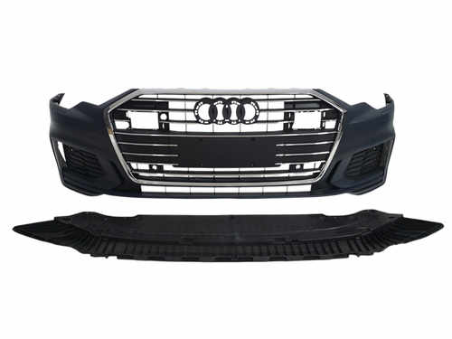 Передній бампер ( в стилі S6 ) на AUDI A6 C8 2018-2023 року
