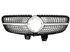 Решетка радиатора Silver Normal Diamond на Mercedes-Benz V-Class W447 2019-2023 года