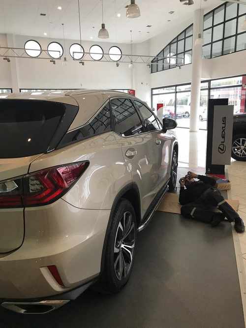 Бічні підніжки BlackLine (2 шт) для Lexus RX 2016↗ мм.