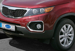 Окантовка противотуманок (2 шт., нерж) для Kia Sorento XM 2009-2014рр.