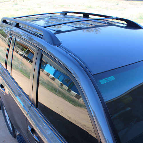 Поперечные рейлинги для Toyota Land Cruiser 200 2007-2021 цвет черный