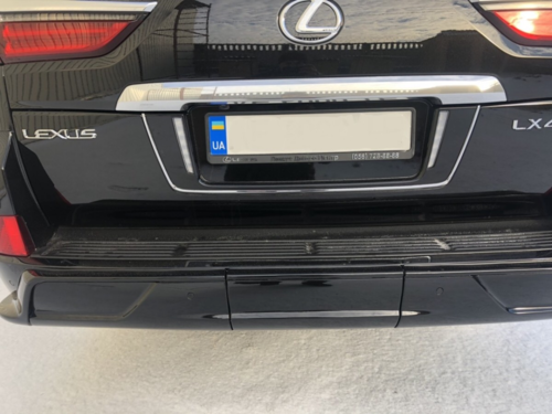 Обвіс спідниця заднього TRD бампера Lexus LX 570 2015-2021 колір чорний