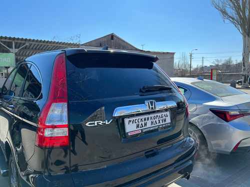 Спойлер козирок Honda CRV 2006-2012 ABS пластик, колір чорний