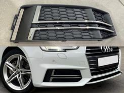 Накладка переднего бампера AUDI A4 B9 2015-2019 ПРАВАЯ СТОРОНА