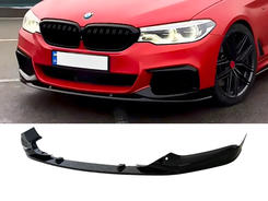 Накладка переднього бампера M Performance BMW 5 series G30 G31 2017-2020, чорний глянець