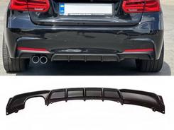 Дифузор накладка заднього бампера M-Performance BMW 3 series F30 2012-2018 під одну подвійну вихлопну трубу МАТОВИЙ 00----