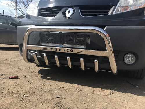 Кенгурятник широкий з написом для Renault Trafic 2001-2015 рр.
