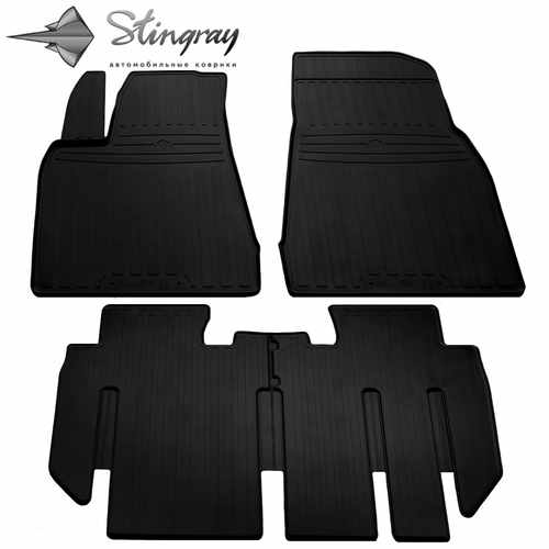 Гумові килимки в салон Tesla Model X 7 мест 2019-2023, Stingray