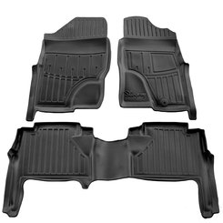 Килимки Stingray 3D (Праворульний, 3 шт) для Nissan Navara 2006-2015 рр