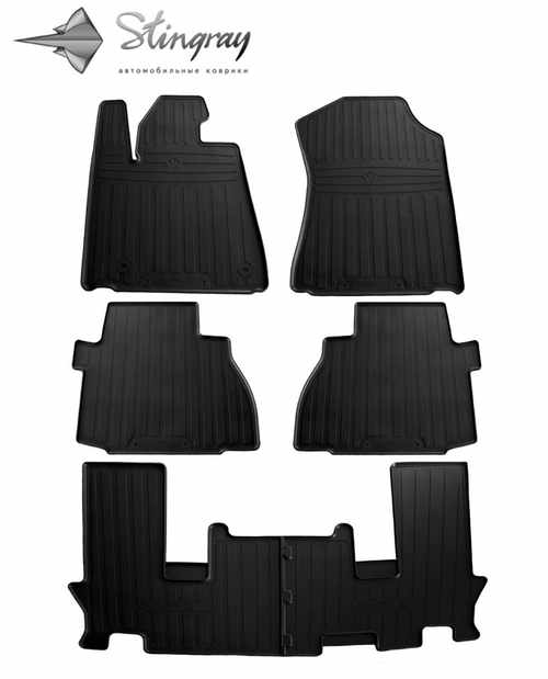 Гумові килимки в салон Toyota Sequoia 3 ряда, Stingray