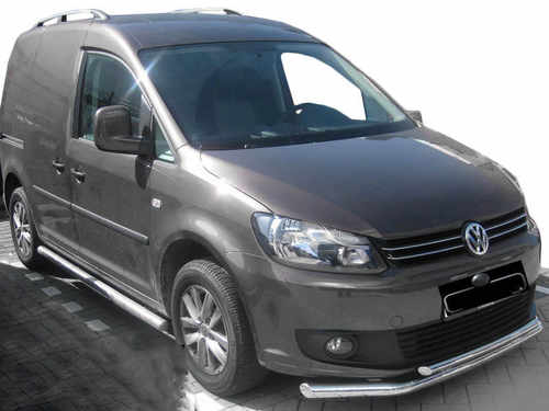 Передній подвійний вус 60 / 48мм (нерж) для Volkswagen Caddy 2010-2015.