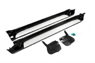 Бокові пороги (2 шт., алюміній) Чорний колір (чорна підніжка) для Lexus GX460