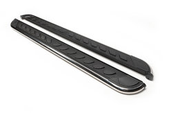 Бічні пороги Maydos V1 (2 шт., нерж) для Land Rover Discovery V