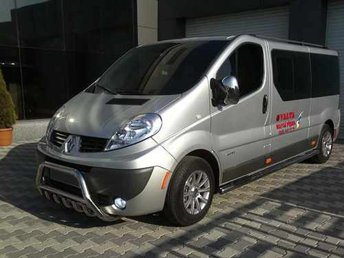 Кенгурятник WT003-4 (нерж.) Без напису для Renault Trafic 2001-2015 
