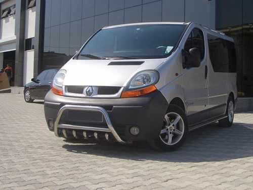 Кенгурятник WT003-4 (нерж.) Без напису для Renault Trafic 2001-2015 