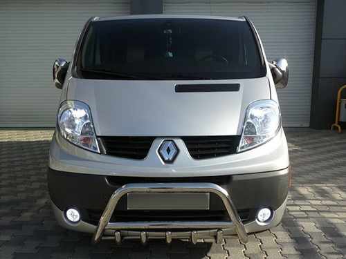Кенгурятник WT003-4 (нерж.) Без напису для Renault Trafic 2001-2015 