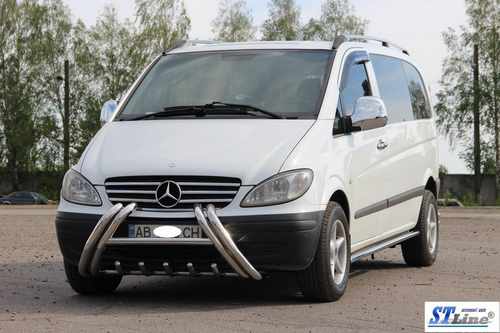 Кенгурятник WT01 (нерж.) для Mercedes Vito W639 2004-2015рр