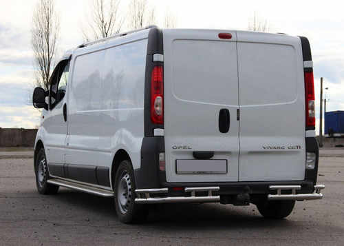 Задній захист AK003-Plus-2 (нерж) для Nissan Primastar 2002-2014рр